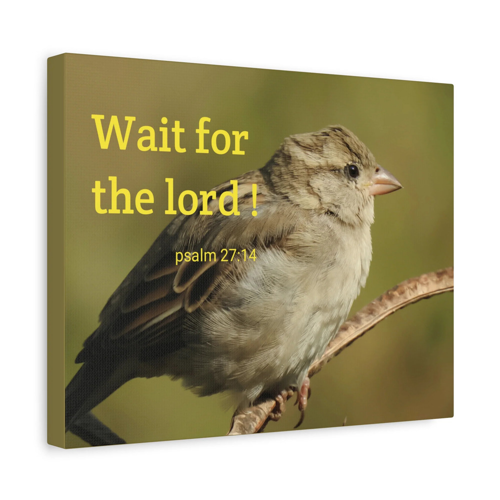 Scripture Walls Wait For The Lord Psalm 27:14 Bible Verse Canvas Christian Wall